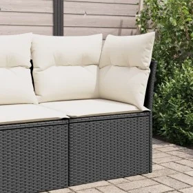 Garden corner sofa with black synthetic rattan cushions by , Outdoor sofas - Ref: Foro24-366012, Price: 81,41 €, Discount: %