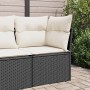 Garten-Ecksofa mit schwarzen synthetischen Rattankissen von , Outdoor-Sofas - Ref: Foro24-366012, Preis: 83,83 €, Rabatt: %