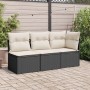 Garten-Ecksofa mit schwarzen synthetischen Rattankissen von , Outdoor-Sofas - Ref: Foro24-366012, Preis: 83,83 €, Rabatt: %