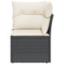 Garten-Ecksofa mit schwarzen synthetischen Rattankissen von , Outdoor-Sofas - Ref: Foro24-366012, Preis: 83,83 €, Rabatt: %