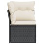 Garten-Ecksofa mit schwarzen synthetischen Rattankissen von , Outdoor-Sofas - Ref: Foro24-366012, Preis: 83,83 €, Rabatt: %