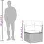 Garten-Ecksofa mit schwarzen synthetischen Rattankissen von , Outdoor-Sofas - Ref: Foro24-366012, Preis: 83,83 €, Rabatt: %