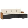 5-teiliges Gartenmöbel-Set und schwarze synthetische Rattankissen von , Gartensets - Ref: Foro24-3259998, Preis: 313,14 €, Ra...