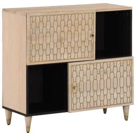 Solid mango wood auxiliary cabinet 80x33x75 cm by , Sideboards - Ref: Foro24-358275, Price: 77,63 €, Discount: %