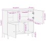 Solid mango wood auxiliary cabinet 80x33x75 cm by , Sideboards - Ref: Foro24-358275, Price: 101,12 €, Discount: %