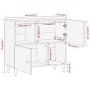 Solid mango wood auxiliary cabinet 80x33x75 cm by , Sideboards - Ref: Foro24-358275, Price: 77,63 €, Discount: %