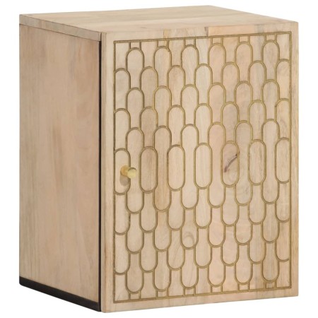 Armario de baño de pared madera maciza de mango 38x33x48 cm