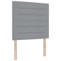 Estructura de cama con cabecera Gris claro 120 x 200 cm tela