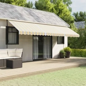 Colorful striped awning replacement fabric 6x3.5 m by , Awnings - Ref: Foro24-367733, Price: 97,28 €, Discount: %