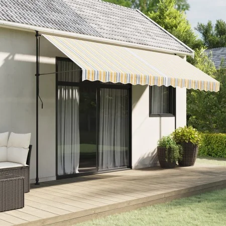 Colorful striped awning replacement fabric 4x3.5 m by , Awnings - Ref: Foro24-367727, Price: 62,07 €, Discount: %