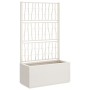 Planter with white PP trellis 80x36x140 cm by , Pots and planters - Ref: Foro24-368779, Price: 122,75 €, Discount: %