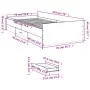 Eichenbraunes Holzwerkstoffbett mit Schubladen 75x190 cm von , Betten und Lattenroste - Ref: Foro24-3280355, Preis: 111,78 €,...