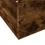 Smoked oak engineered wood bed with drawers 150x200 cm by , Beds and slatted bases - Ref: Foro24-3280290, Price: 147,61 €, Di...