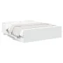 White engineered wood bed frame with drawers 150x200 cm by , Beds and slatted bases - Ref: Foro24-3280286, Price: 149,01 €, D...