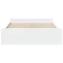 White engineered wood bed frame with drawers 150x200 cm by , Beds and slatted bases - Ref: Foro24-3280286, Price: 149,01 €, D...