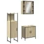 Set de muebles de baño 3 pzas madera contrachapada roble sonoma de , Muebles de baño - Ref: Foro24-3214761, Precio: 203,67 €,...
