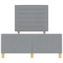 Estructura de cama con cabecera Gris claro 120 x 200 cm tela