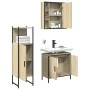 Sonoma oak plywood 3-piece bathroom furniture set by , Bathroom furniture - Ref: Foro24-3214761, Price: 203,67 €, Discount: %