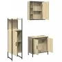 Set de muebles de baño 3 pzas madera contrachapada roble sonoma de , Muebles de baño - Ref: Foro24-3214761, Precio: 203,67 €,...