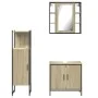 Sonoma oak plywood 3-piece bathroom furniture set by , Bathroom furniture - Ref: Foro24-3214761, Price: 203,67 €, Discount: %