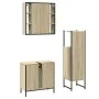 Sonoma oak plywood 3-piece bathroom furniture set by , Bathroom furniture - Ref: Foro24-3214761, Price: 203,67 €, Discount: %