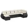 Set de comedor de jardín 7 pzas y cojines ratán sintético negro de , Conjuntos de jardín - Ref: Foro24-3264122, Precio: 446,3...