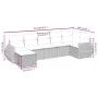 7-piece garden dining set and black synthetic rattan cushions by , Garden sets - Ref: Foro24-3264122, Price: 446,54 €, Discou...