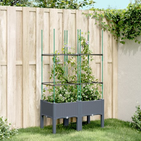Pflanzgefäß mit grauem PP-Gitter 80x40x142,5 cm von , Töpfe und Pflanzgefäße - Ref: Foro24-367951, Preis: 42,00 €, Rabatt: %