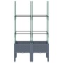 Pflanzgefäß mit grauem PP-Gitter 80x40x142,5 cm von , Töpfe und Pflanzgefäße - Ref: Foro24-367951, Preis: 42,00 €, Rabatt: %