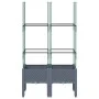 Planter with gray PP trellis 80x40x142.5 cm by , Pots and planters - Ref: Foro24-367951, Price: 41,20 €, Discount: %