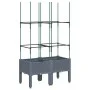 Planter with gray PP trellis 80x40x142.5 cm by , Pots and planters - Ref: Foro24-367951, Price: 41,20 €, Discount: %