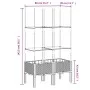 Planter with gray PP trellis 80x40x142.5 cm by , Pots and planters - Ref: Foro24-367951, Price: 41,20 €, Discount: %