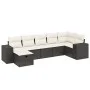 Garten-Essgruppe 7-teilig mit schwarzen Polstern aus synthetischem Rattan. von , Gartensets - Ref: Foro24-3264452, Preis: 442...