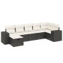 Set de comedor de jardín 7 pzas y cojines ratán sintético negro by , Garden sets - Ref: Foro24-3264452, Price: 403,14 €, Disc...