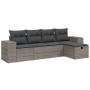 Garden sofa set with cushions 5 pieces gray synthetic rattan by , Garden sets - Ref: Foro24-3264396, Price: 309,03 €, Discoun...