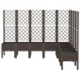 Planter with brown PP trellis 200x160x142 cm by , Pots and planters - Ref: Foro24-367945, Price: 287,22 €, Discount: %