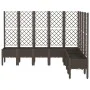 Planter with brown PP trellis 200x160x142 cm by , Pots and planters - Ref: Foro24-367945, Price: 281,78 €, Discount: %