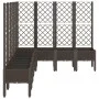Planter with brown PP trellis 200x160x142 cm by , Pots and planters - Ref: Foro24-367945, Price: 281,78 €, Discount: %