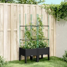 Pflanzgefäß mit Gitter PP schwarz 80x40x142,5 cm von , Töpfe und Pflanzgefäße - Ref: Foro24-367953, Preis: 47,12 €, Rabatt: %