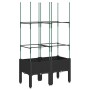 Pflanzgefäß mit Gitter PP schwarz 80x40x142,5 cm von , Töpfe und Pflanzgefäße - Ref: Foro24-367953, Preis: 47,78 €, Rabatt: %