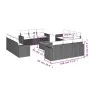 Garden sofa and cushion set 13 pieces black synthetic rattan by , Garden sets - Ref: Foro24-3256385, Price: 855,60 €, Discoun...