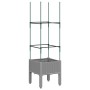 Pflanzgefäß mit Gitter PP hellgrau 40x40x142,5 cm von , Töpfe und Pflanzgefäße - Ref: Foro24-367947, Preis: 32,09 €, Rabatt: %