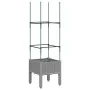 Planter with trellis PP light gray 40x40x142.5 cm by , Pots and planters - Ref: Foro24-367947, Price: 31,76 €, Discount: %