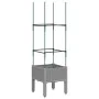 Pflanzgefäß mit Gitter PP hellgrau 40x40x142,5 cm von , Töpfe und Pflanzgefäße - Ref: Foro24-367947, Preis: 31,76 €, Rabatt: %