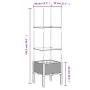 Planter with trellis PP light gray 40x40x142.5 cm by , Pots and planters - Ref: Foro24-367947, Price: 31,76 €, Discount: %