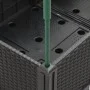 Planter with black PP trellis 120x40x142.5 cm by , Pots and planters - Ref: Foro24-367958, Price: 68,50 €, Discount: %