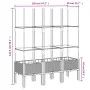 Planter with black PP trellis 120x40x142.5 cm by , Pots and planters - Ref: Foro24-367958, Price: 68,50 €, Discount: %
