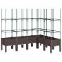 Planter with brown PP trellis 160x120x142.5 cm by , Pots and planters - Ref: Foro24-367970, Price: 123,72 €, Discount: %