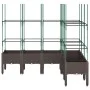 Planter with brown PP trellis 160x120x142.5 cm by , Pots and planters - Ref: Foro24-367970, Price: 122,06 €, Discount: %
