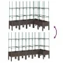 Planter with brown PP trellis 160x120x142.5 cm by , Pots and planters - Ref: Foro24-367970, Price: 122,06 €, Discount: %